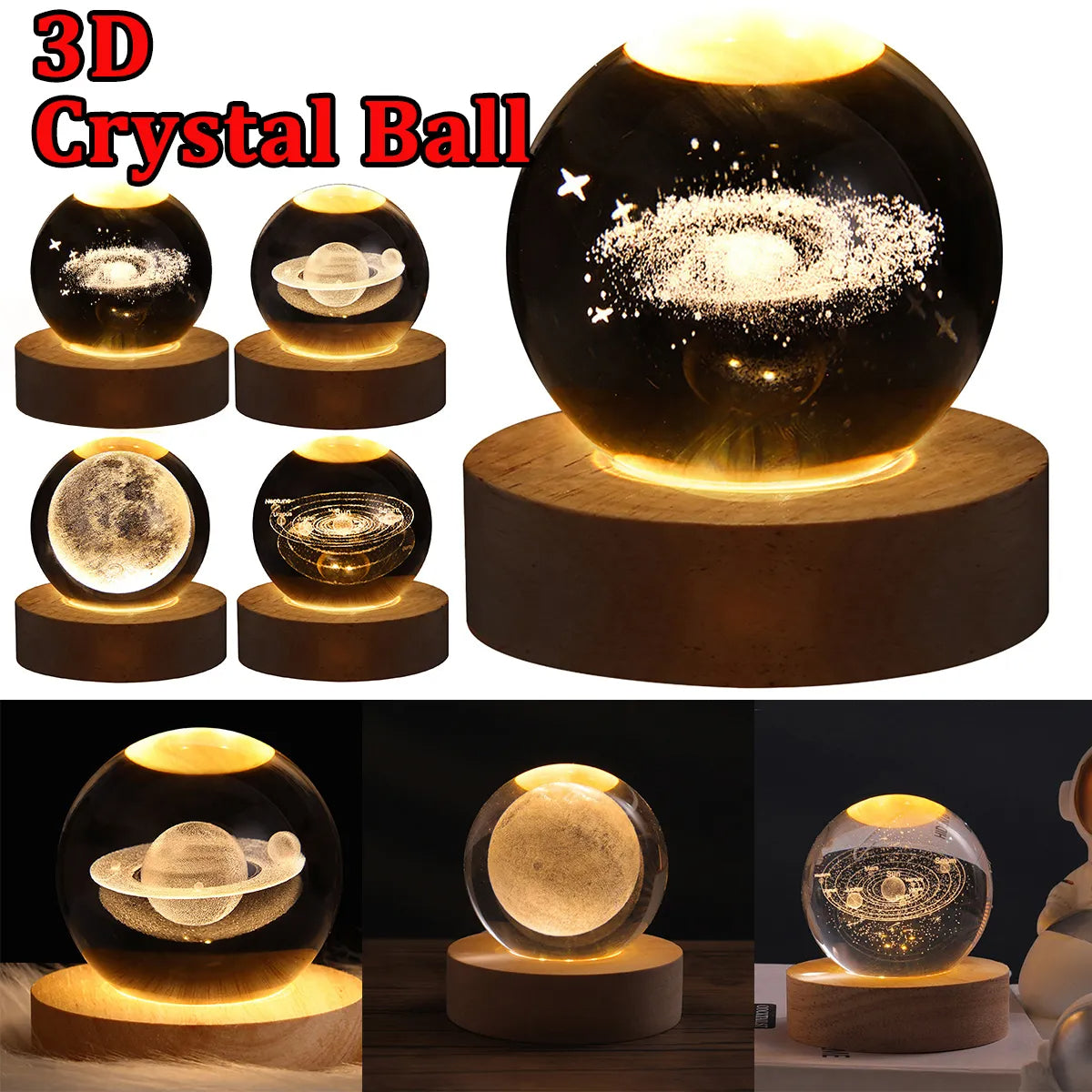 LED Night Galaxy Crystal Ball